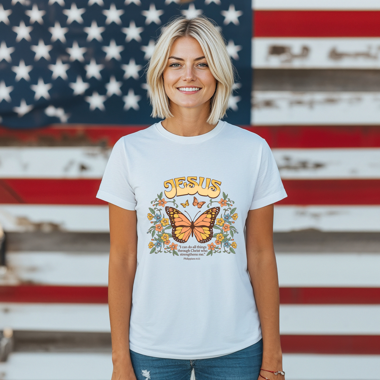 Jesus Butterfly Unisex Soft style T-Shirt
