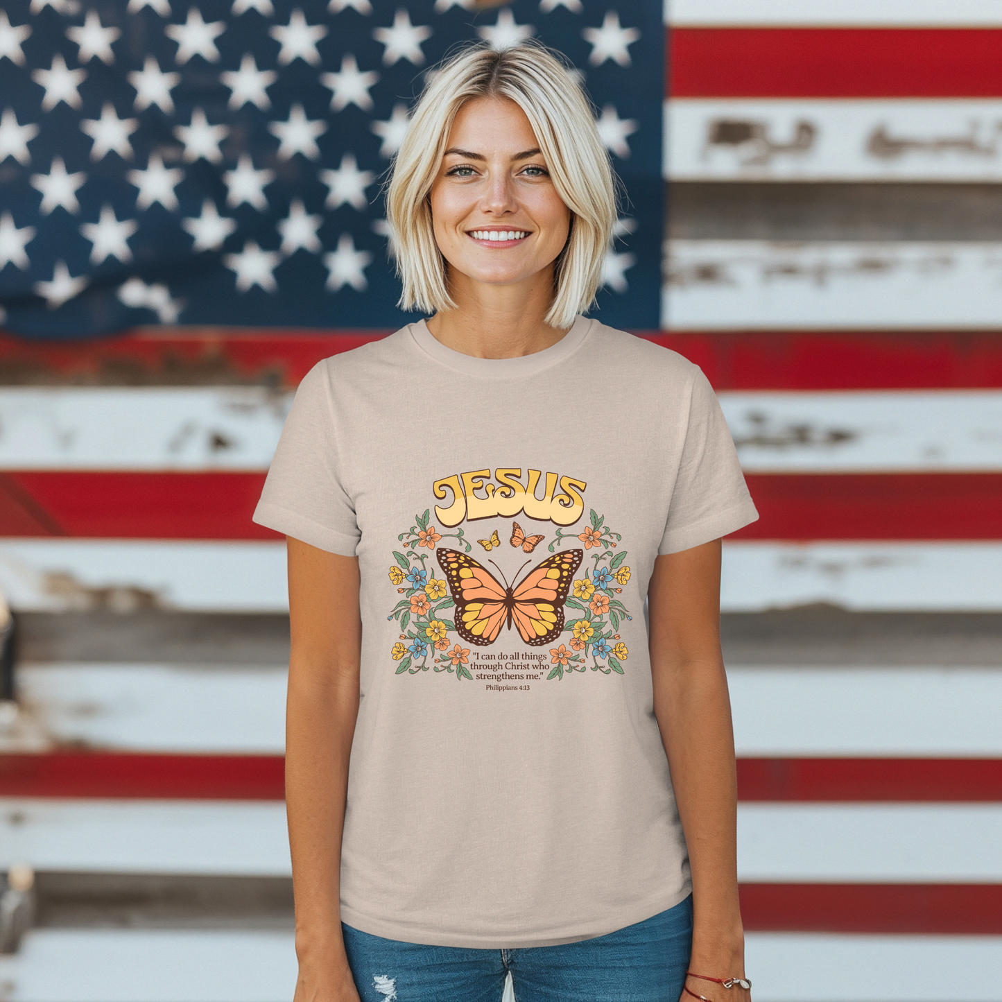 Jesus Butterfly Unisex Soft style T-Shirt