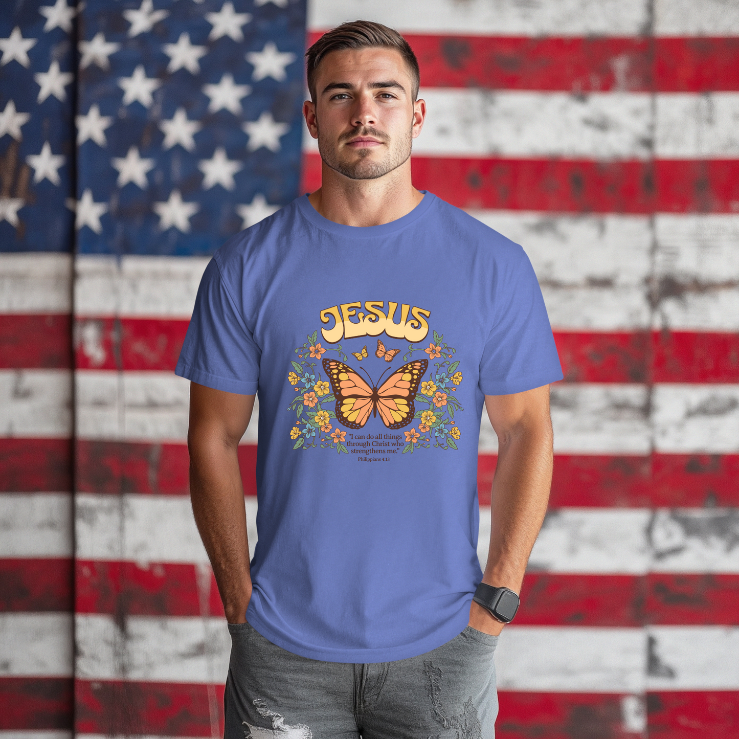 Jesus Butterfly Unisex Soft style T-Shirt