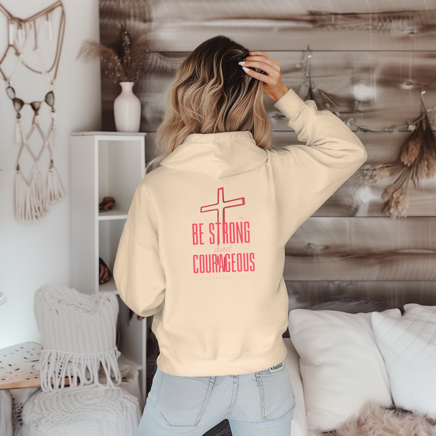 Be Strong and Courageous Unisex Hoodie