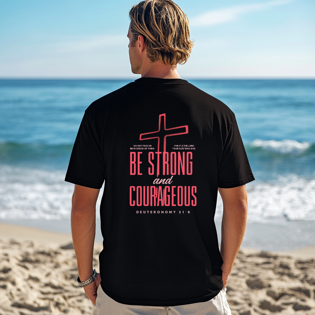 Be Strong and Courageous Christian Unisex T-Shirt