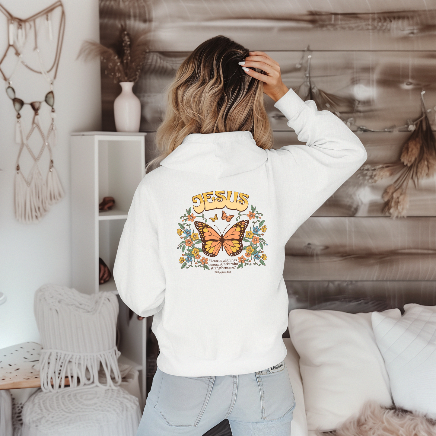 Butterfly JESUS Design Unisex Hoodie
