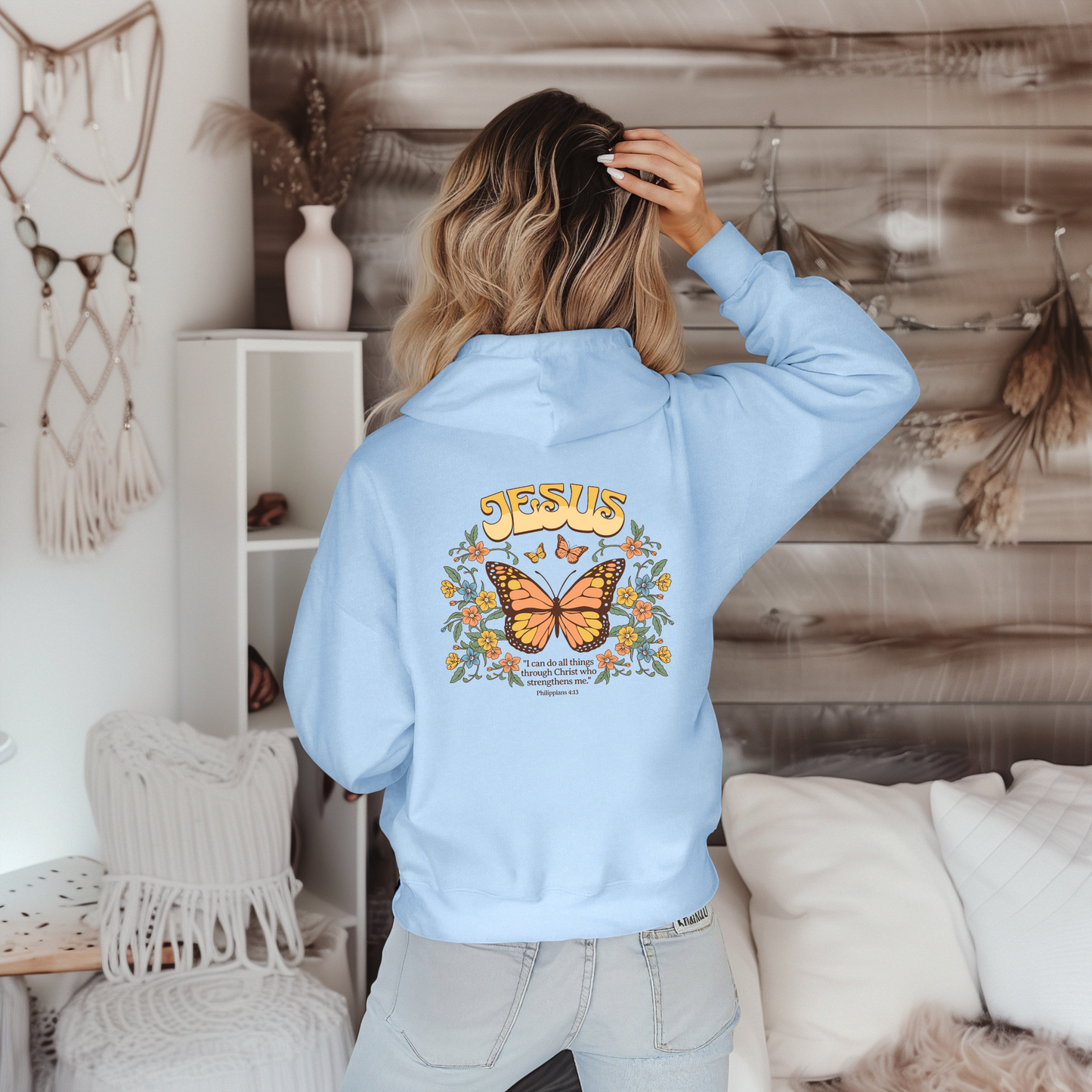 Butterfly JESUS Design Unisex Hoodie