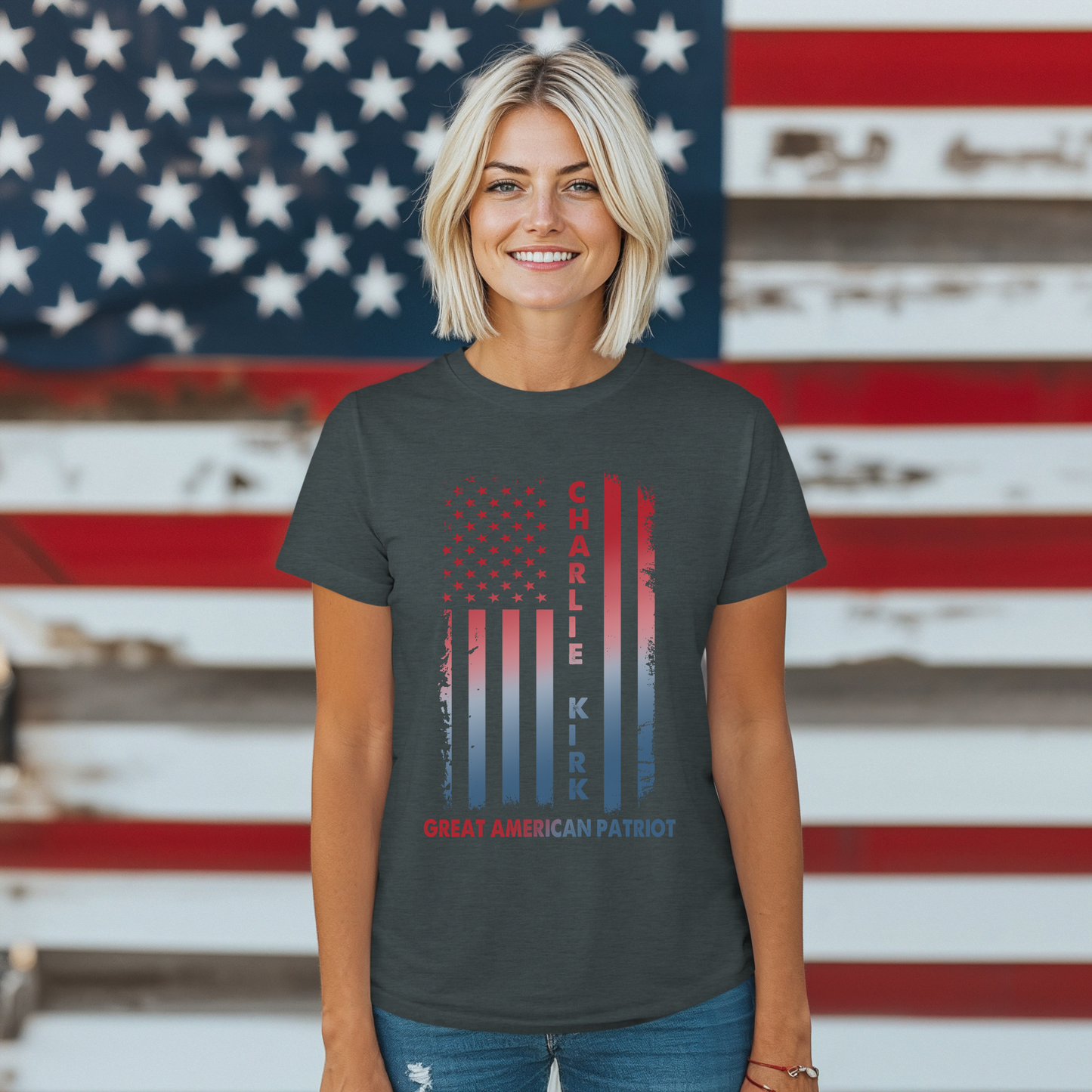 Charlie Kirk Patriot T-Shirt, Unisex Graphic Tee