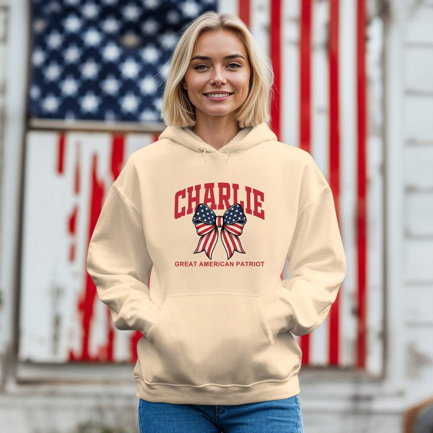 Charlie Kirk Great American Patriot Themed Unisex Hoodie