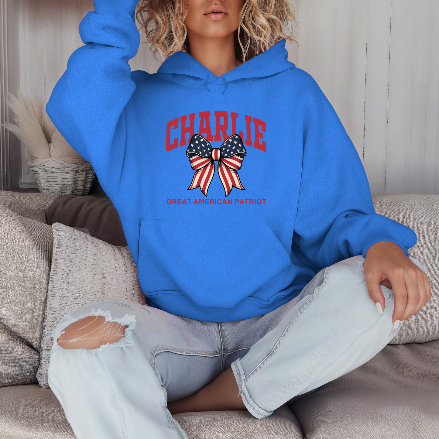 Charlie Kirk Great American Patriot Themed Unisex Hoodie