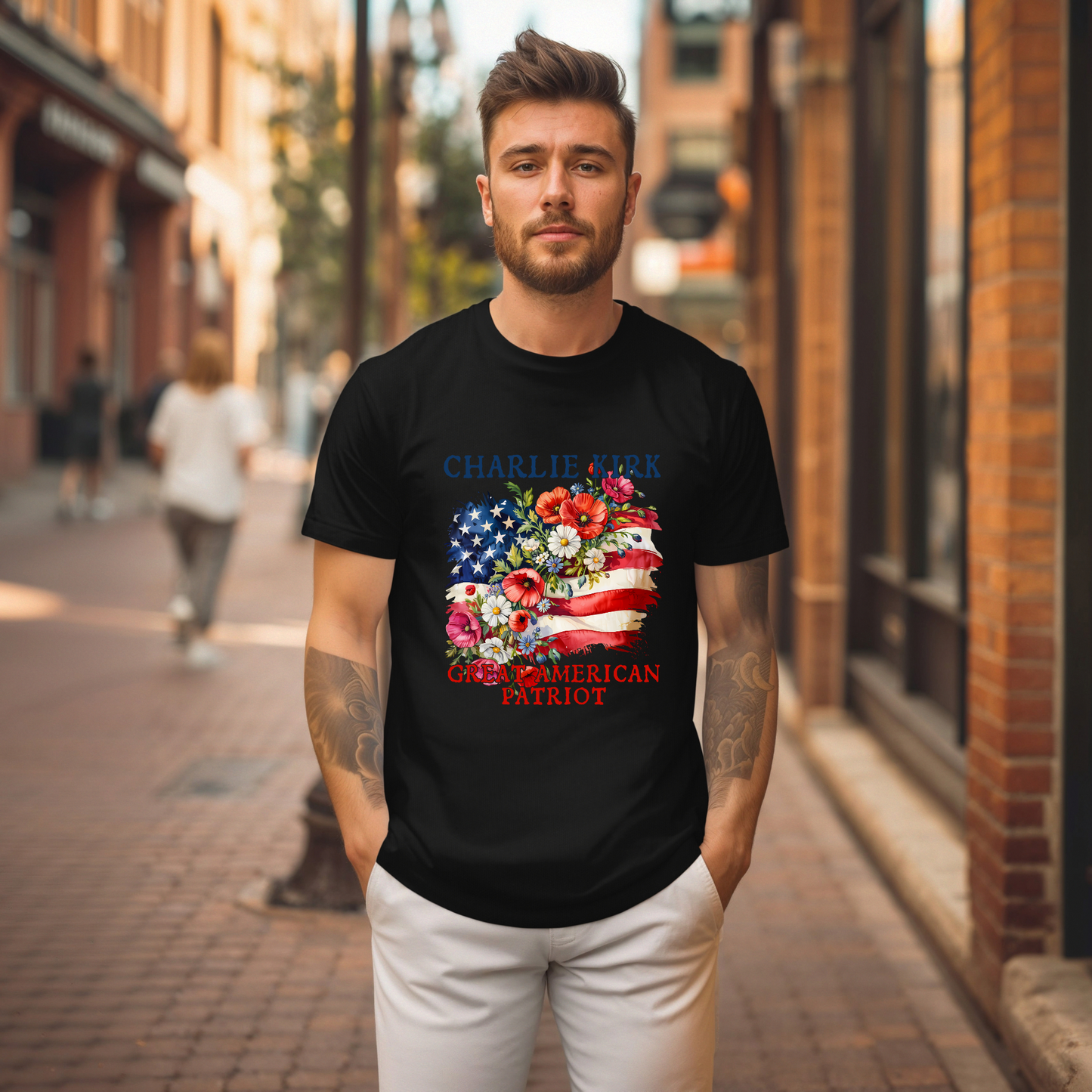 Patriotic Graphic T-Shirt, Charlie Kirk American Pride Unisex Tee