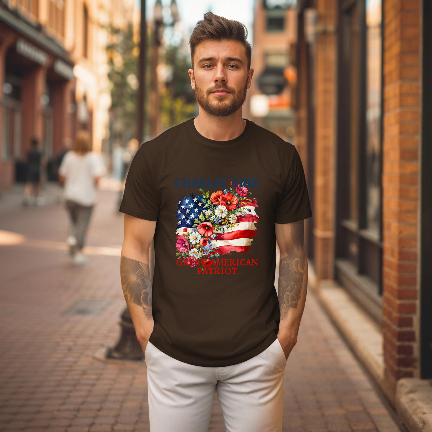 Patriotic Graphic T-Shirt, Charlie Kirk American Pride Unisex Tee
