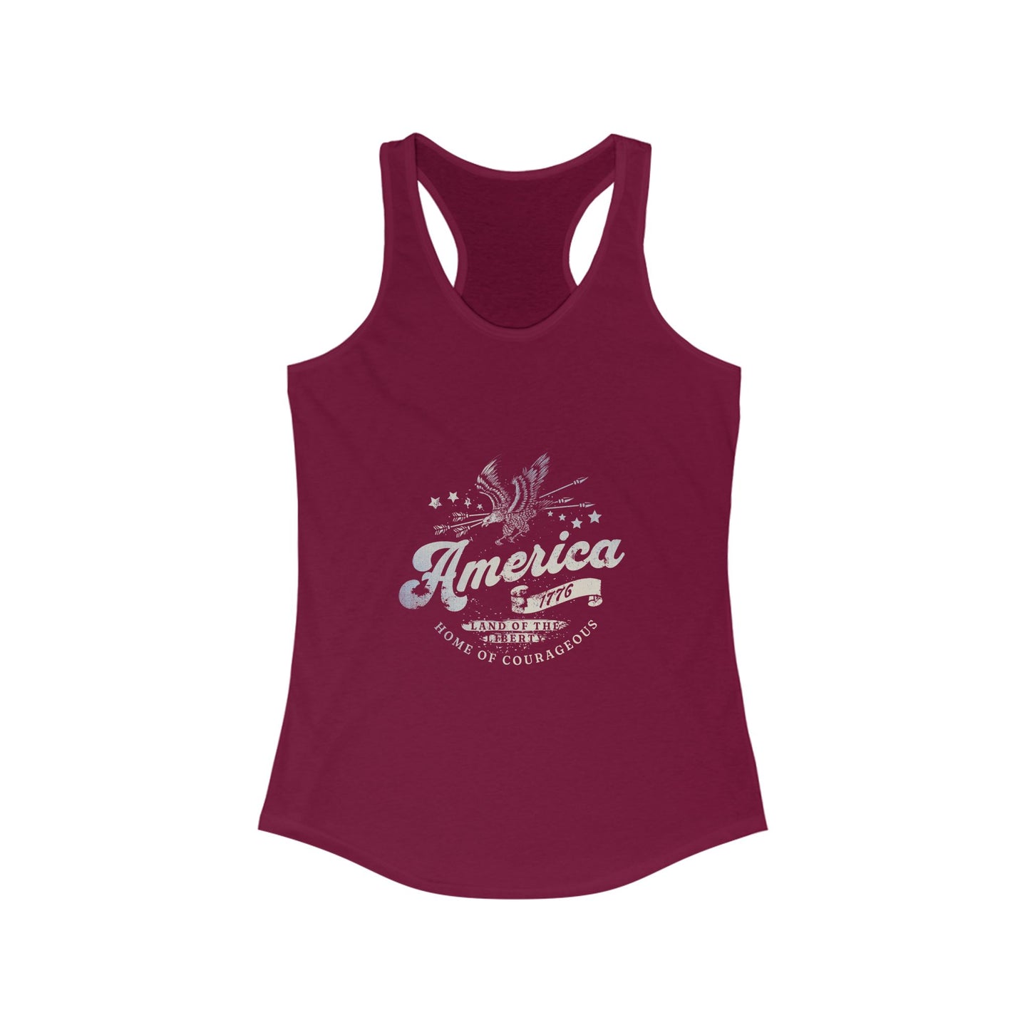 Patriotic America 1776 Women's Racerback Tank Top