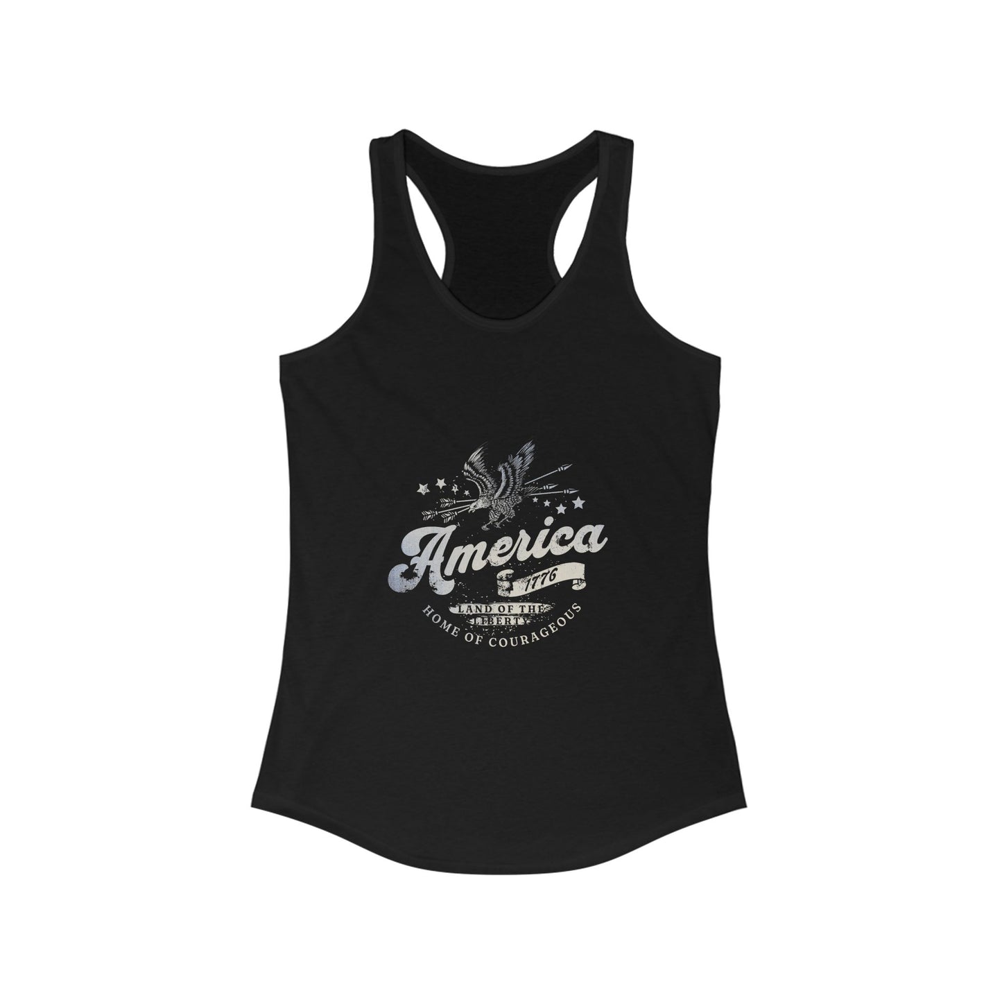 Patriotic America 1776 Women's Racerback Tank Top