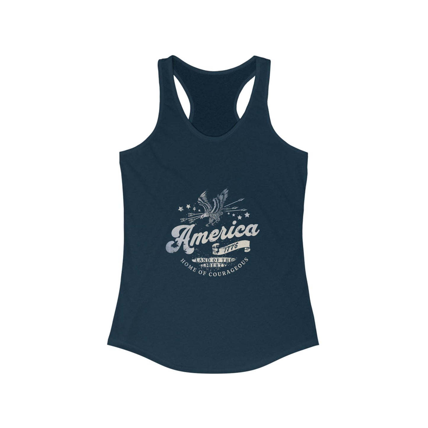 Patriotic America 1776 Women's Racerback Tank Top