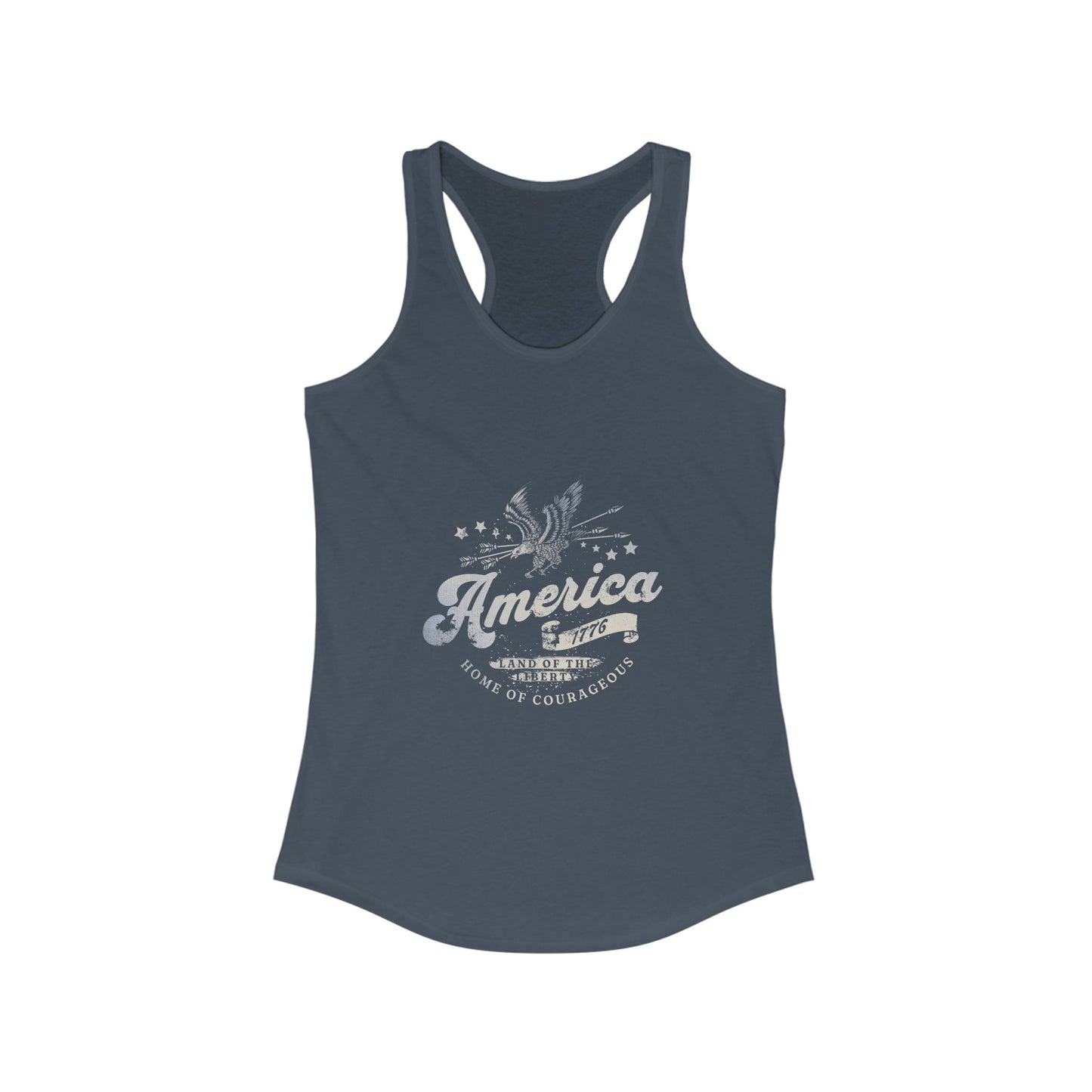 Patriotic America 1776 Women's Racerback Tank Top