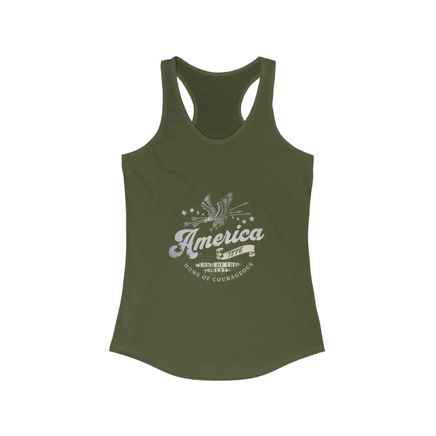 Patriotic America 1776 Women's Racerback Tank Top