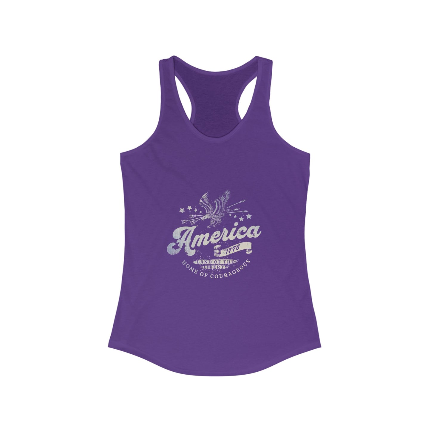 Patriotic America 1776 Women's Racerback Tank Top