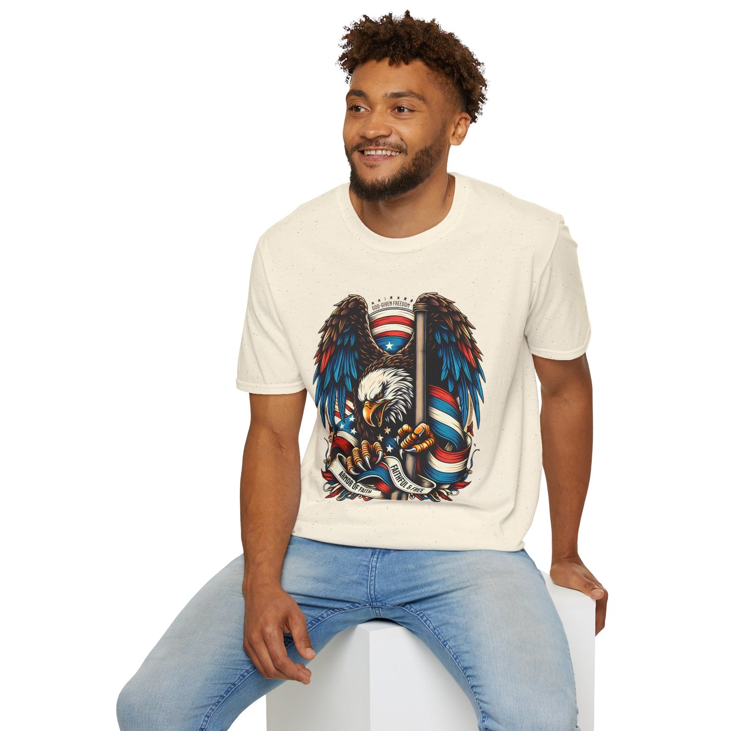Patriotic Eagle Graphic Unisex T-Shirt