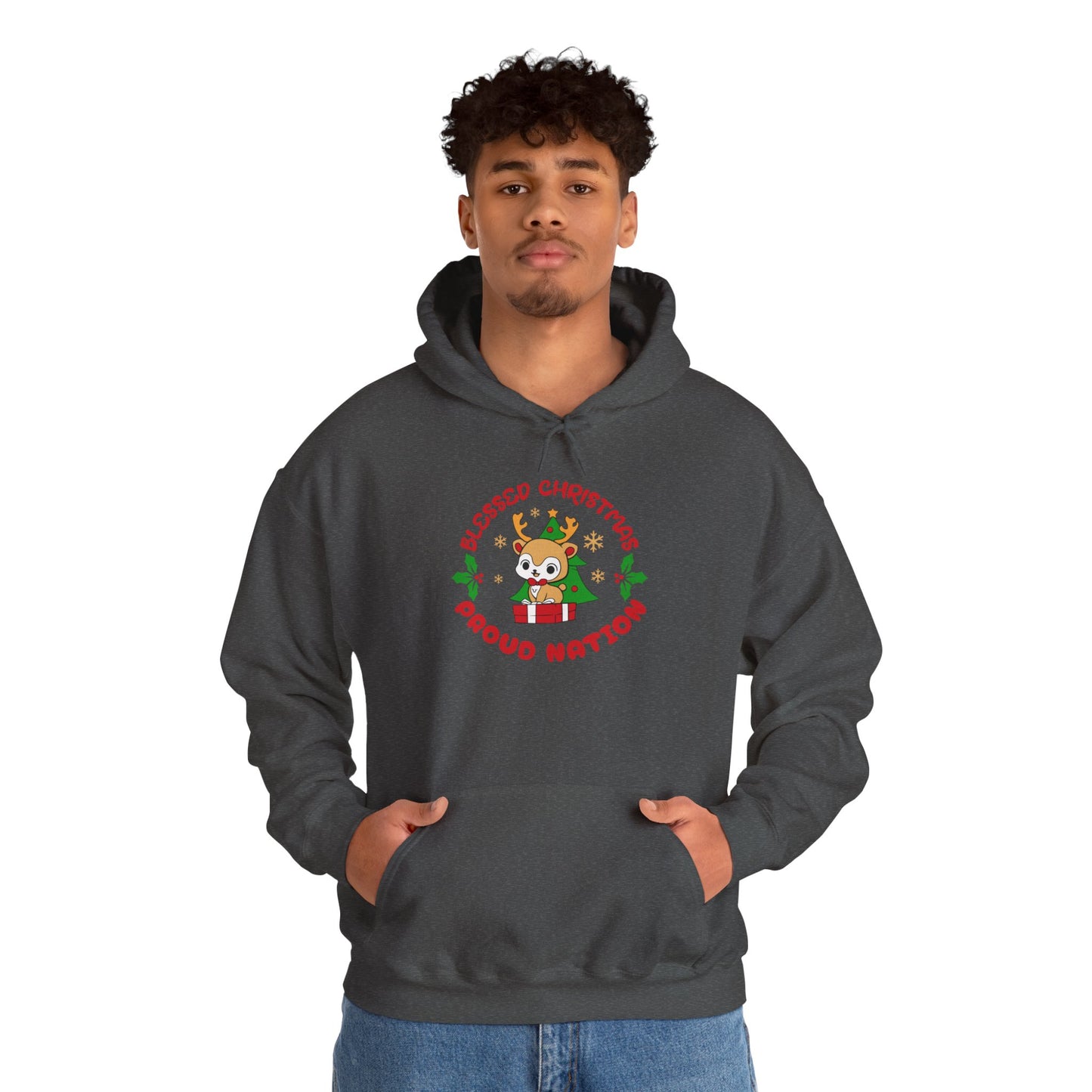Blessed Christmas Proud Nation Design Unisex Hoodie