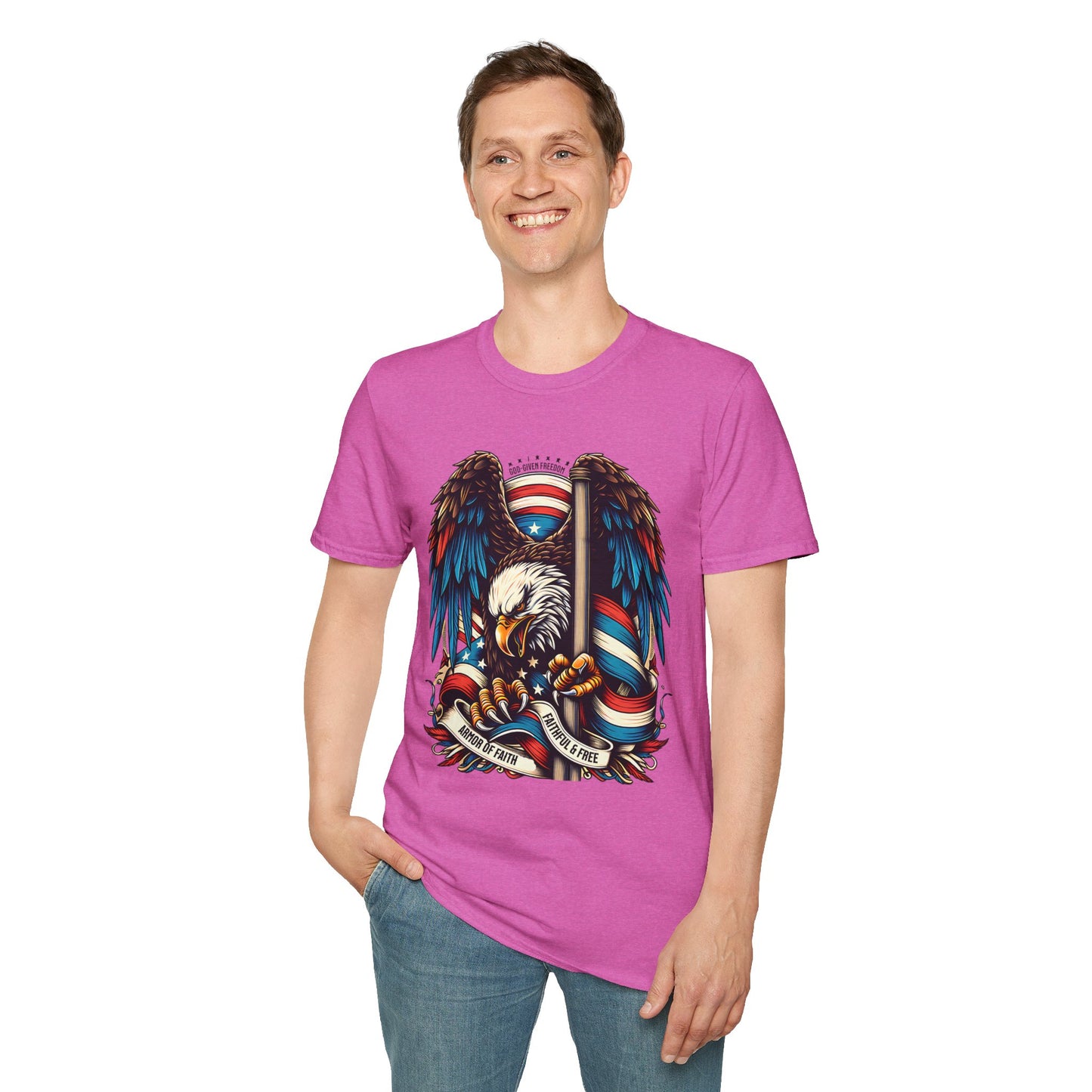 Patriotic Eagle Graphic Unisex T-Shirt
