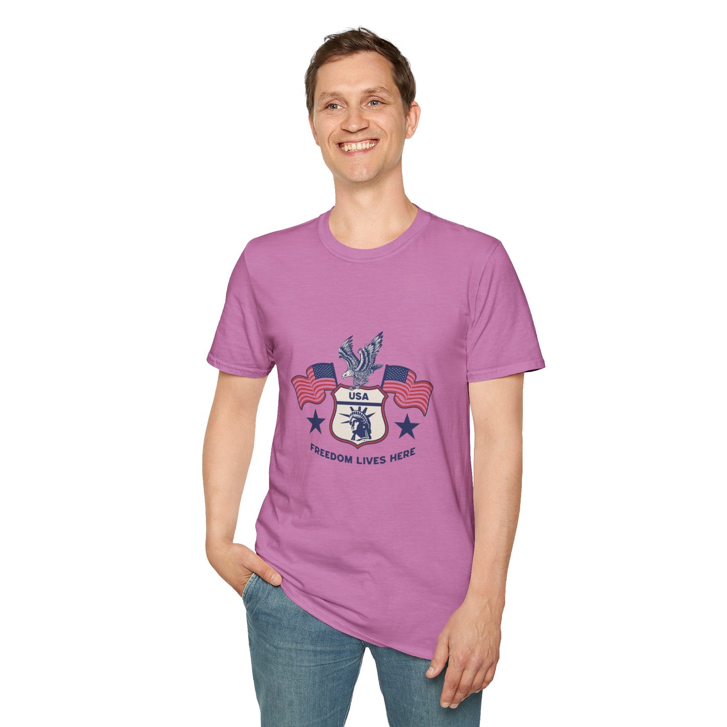 USA Freedom Lives Here Patriotic Unisex Shirt