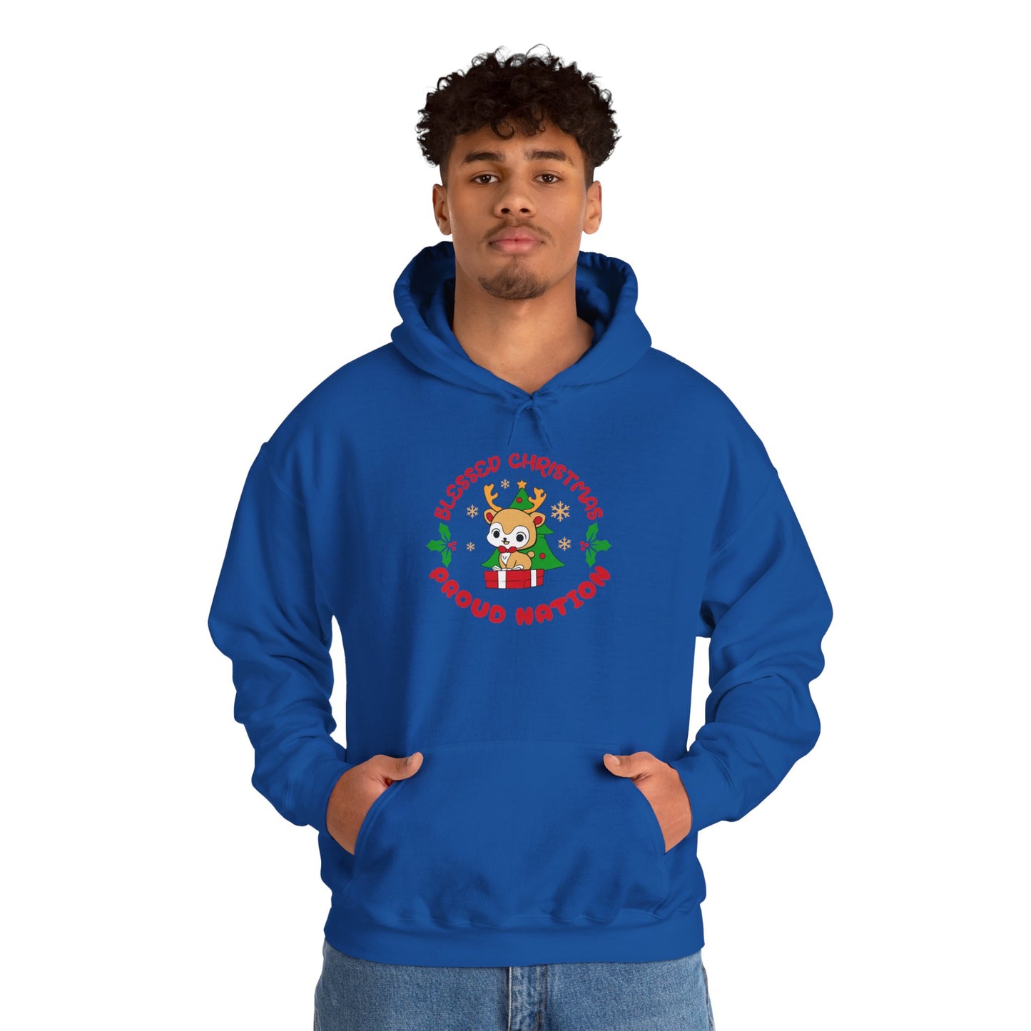 Blessed Christmas Proud Nation Design Unisex Hoodie
