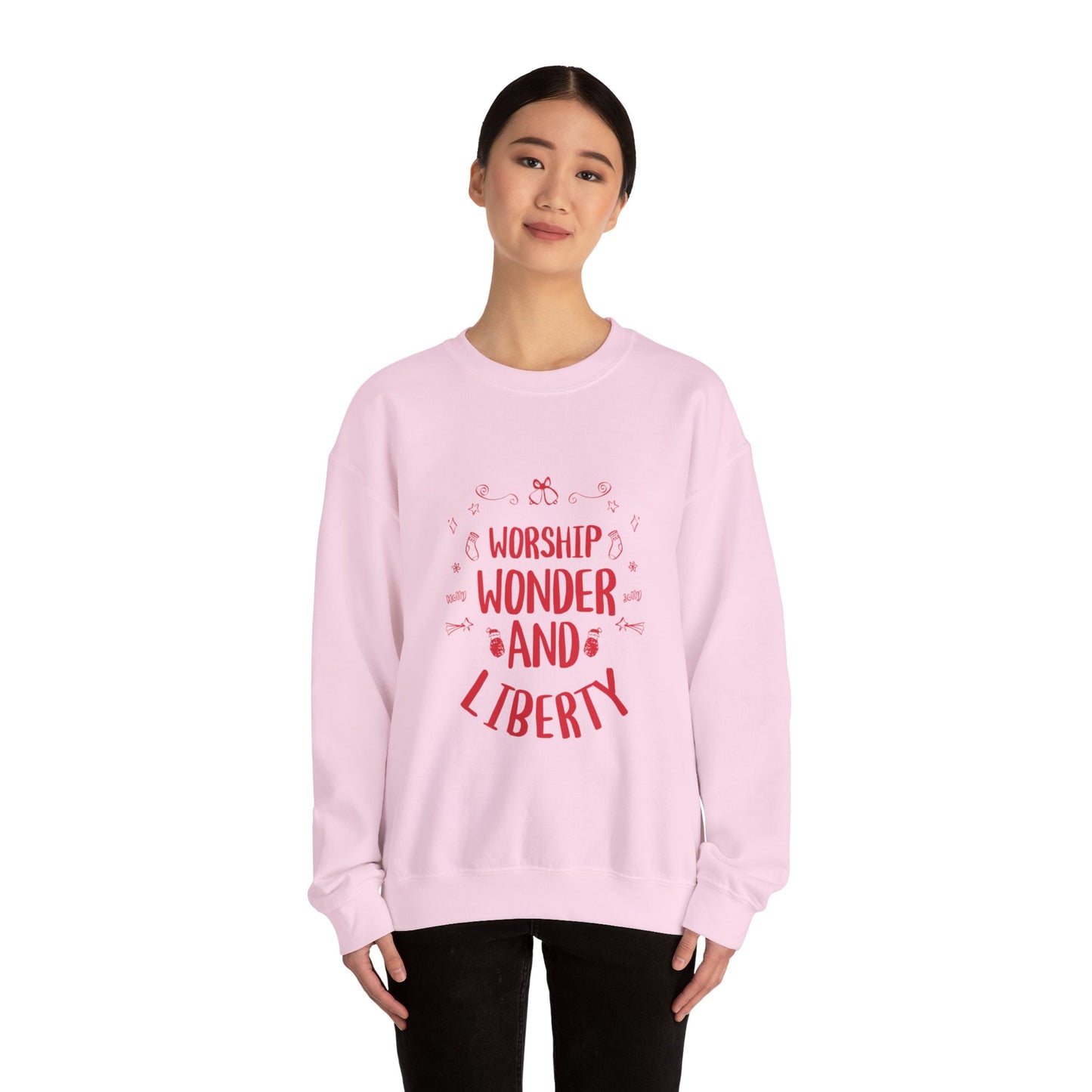 Worship Wonder Liberty Crewneck Unisex Sweatshirt