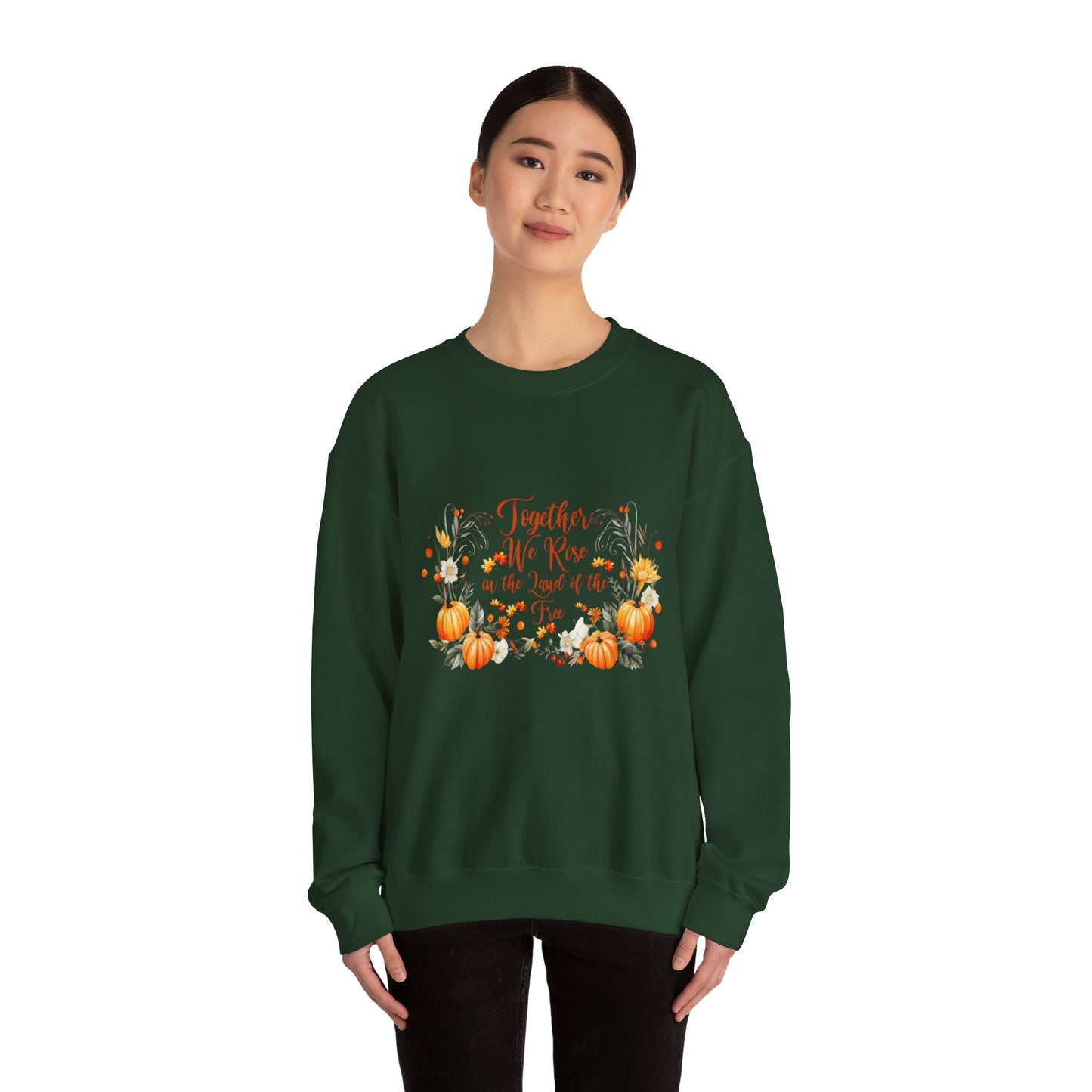Fall Themed Unisex Sweatshirt - Together We Rise