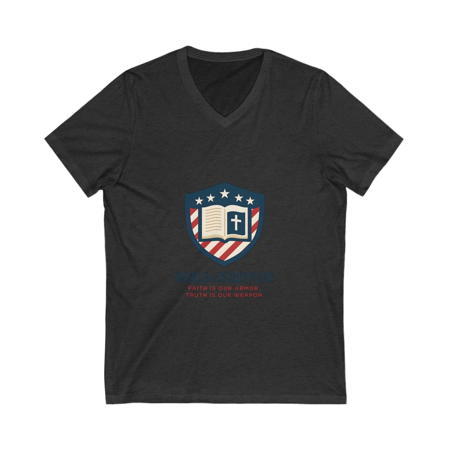Shield and Scripture Unisex V-Neck Tee