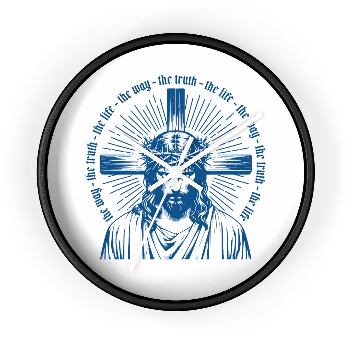 Christian Wall Clock – Jesus Christ with Cross & Scripture Design