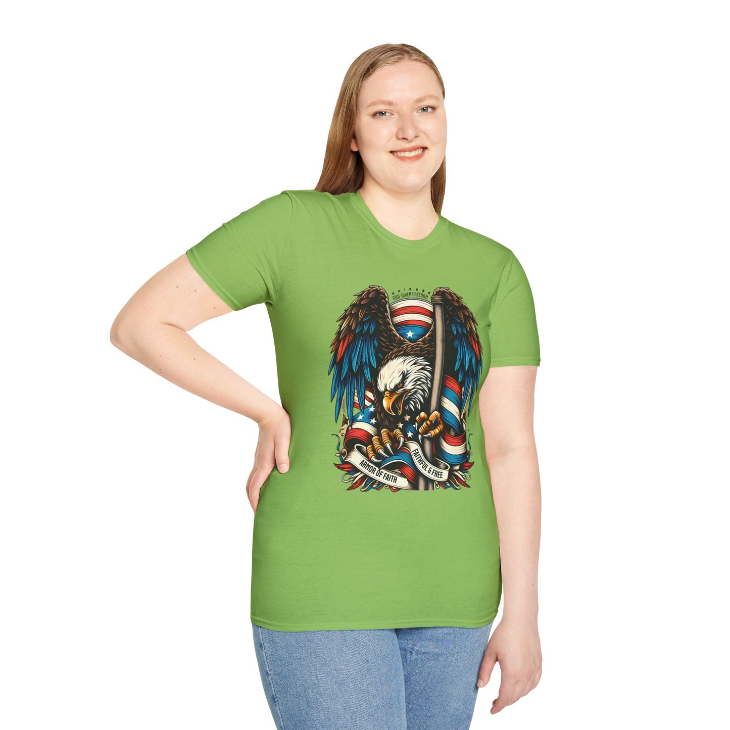 Patriotic Eagle Graphic Unisex T-Shirt