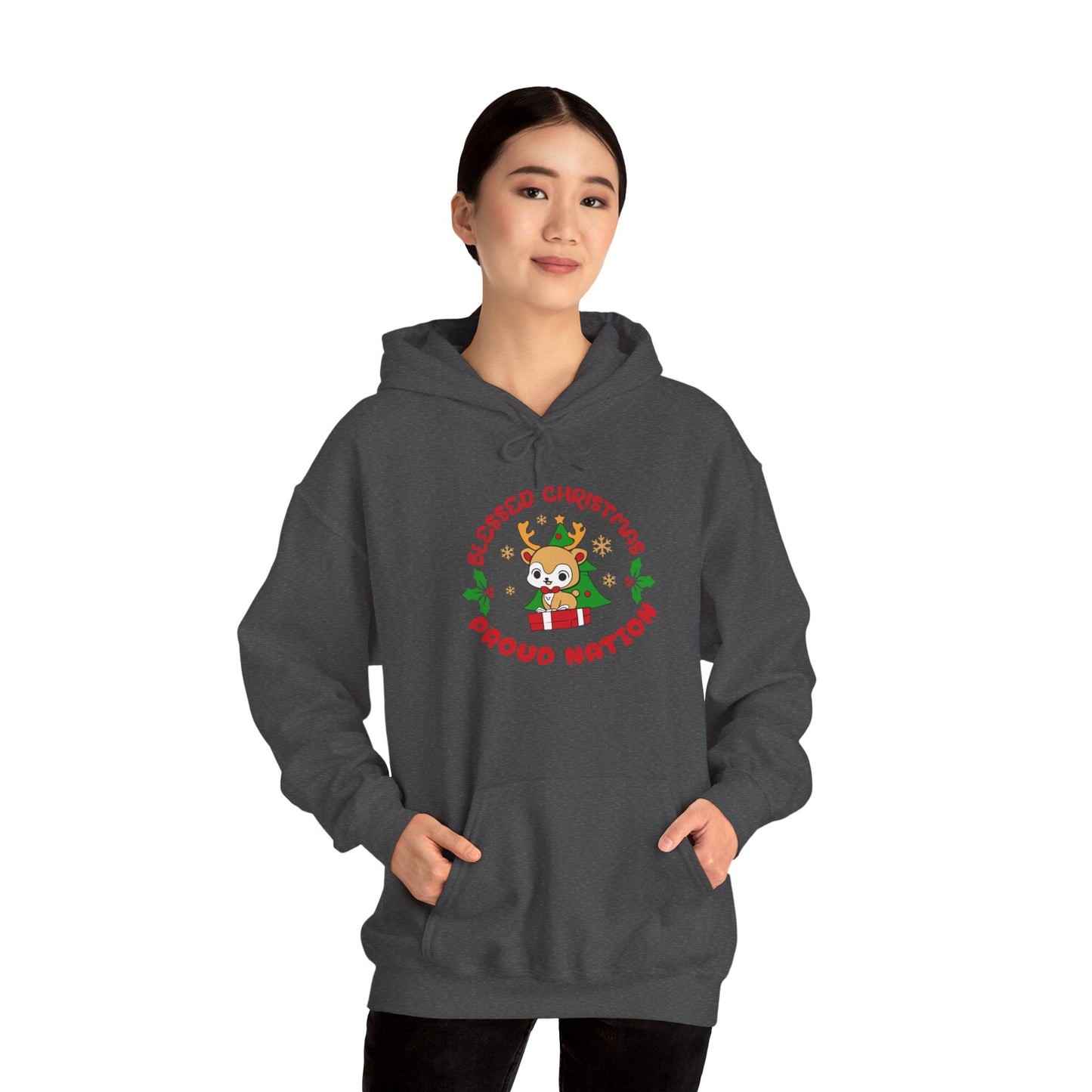Blessed Christmas Proud Nation Design Unisex Hoodie