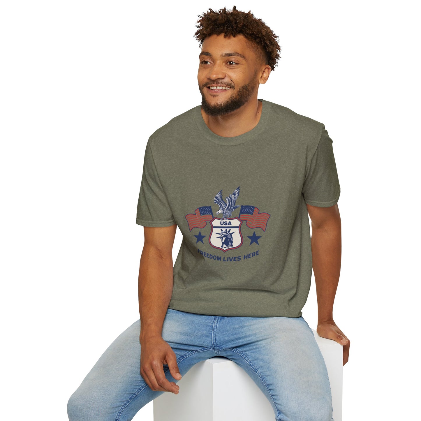 USA Freedom Lives Here Patriotic Unisex Shirt