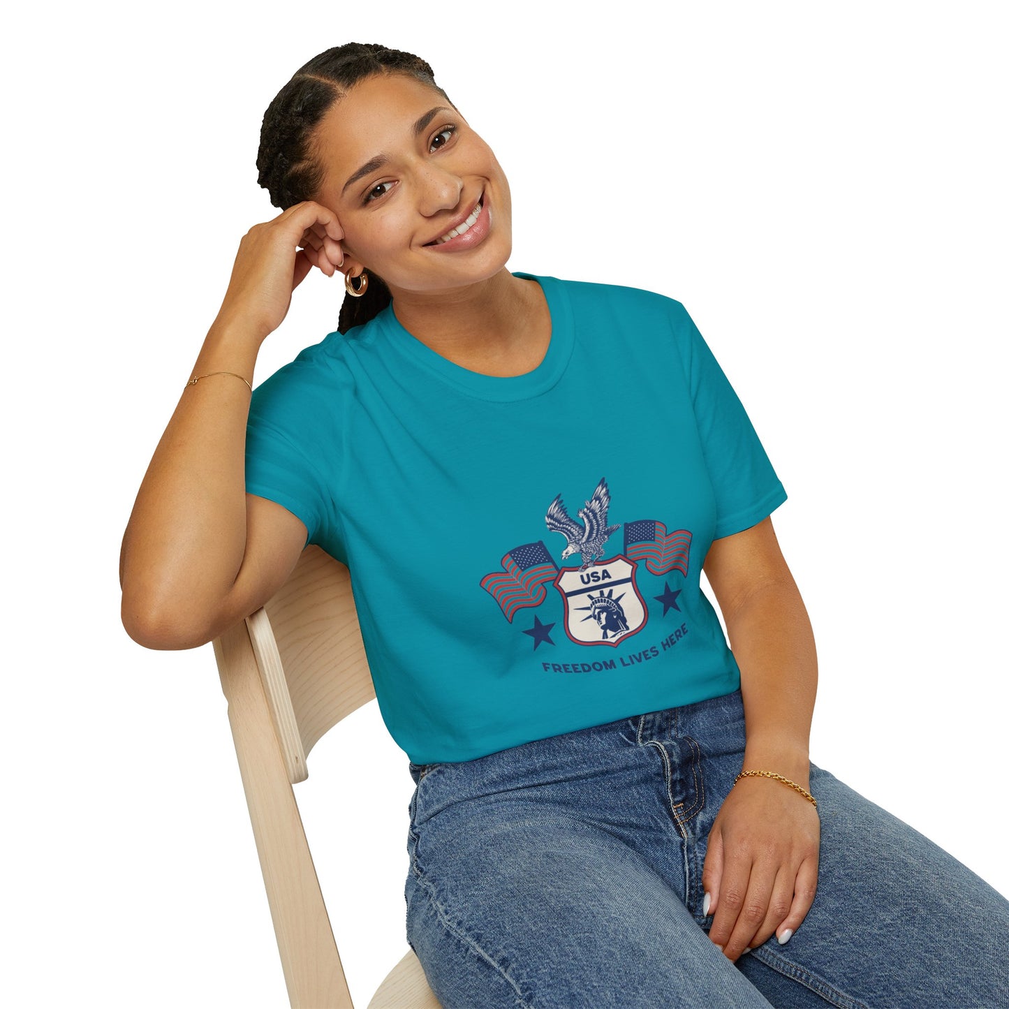 USA Freedom Lives Here Patriotic Unisex Shirt