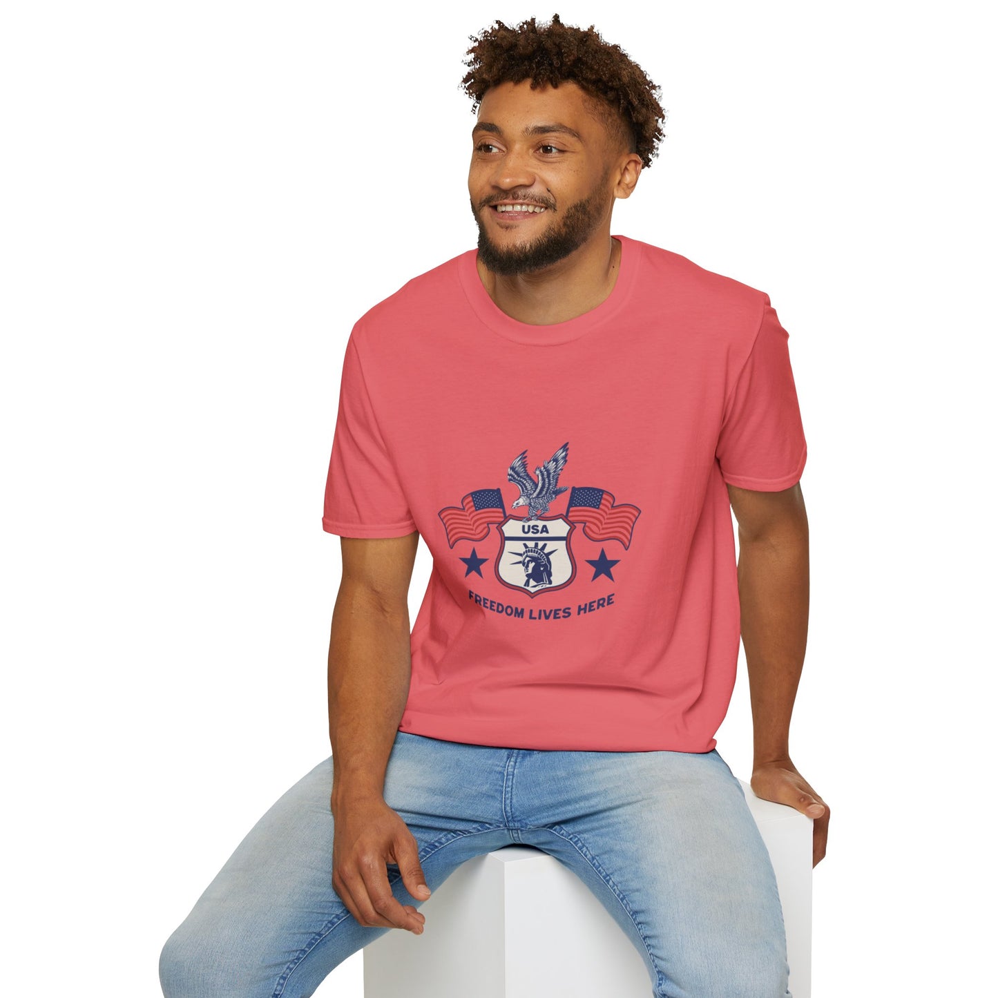 USA Freedom Lives Here Patriotic Unisex Shirt