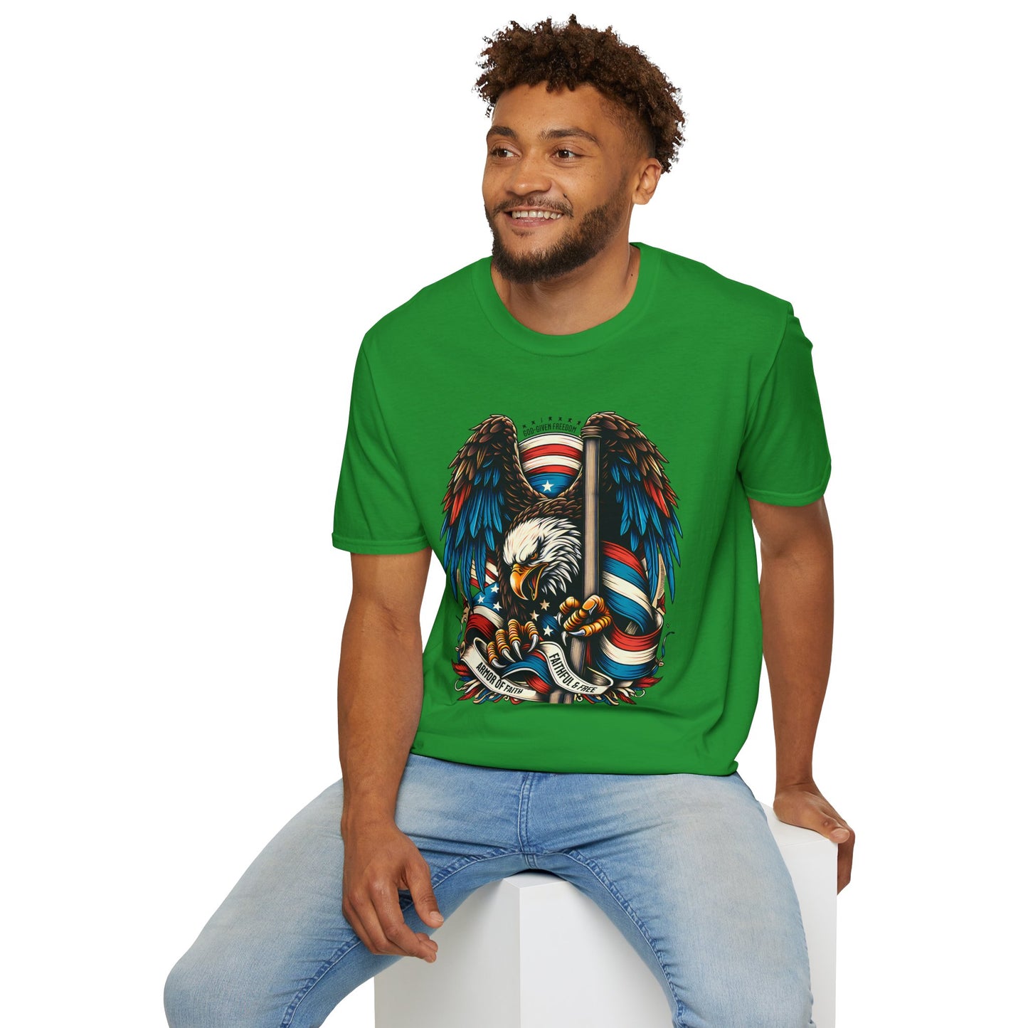 Patriotic Eagle Graphic Unisex T-Shirt