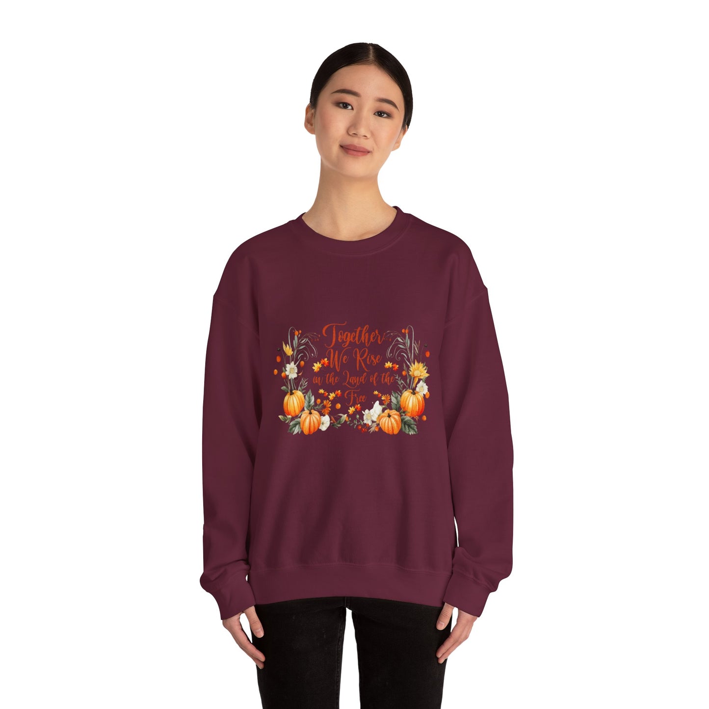 Fall Themed Unisex Sweatshirt - Together We Rise