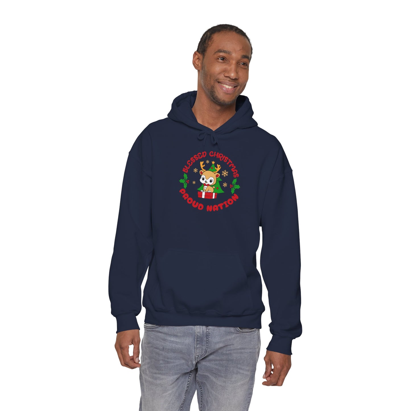 Blessed Christmas Proud Nation Design Unisex Hoodie