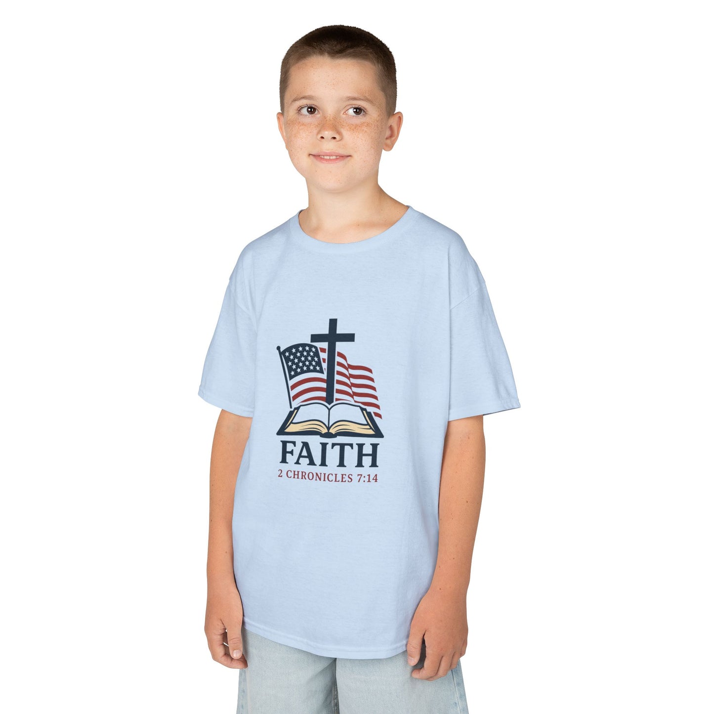 Faith & Freedom 2 Chronicles 7:14 Inspired Christian Kids Shirt