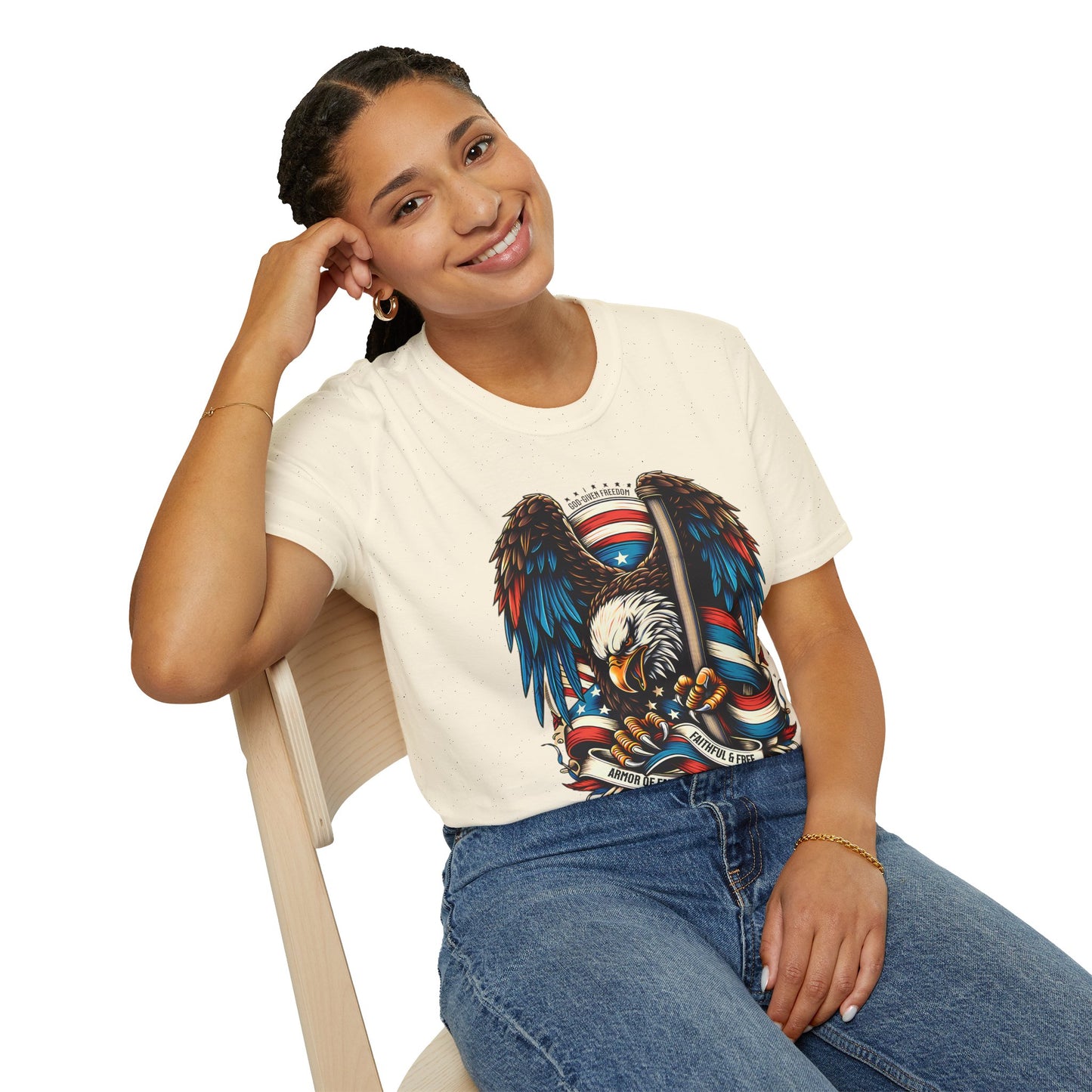 Patriotic Eagle Graphic Unisex T-Shirt