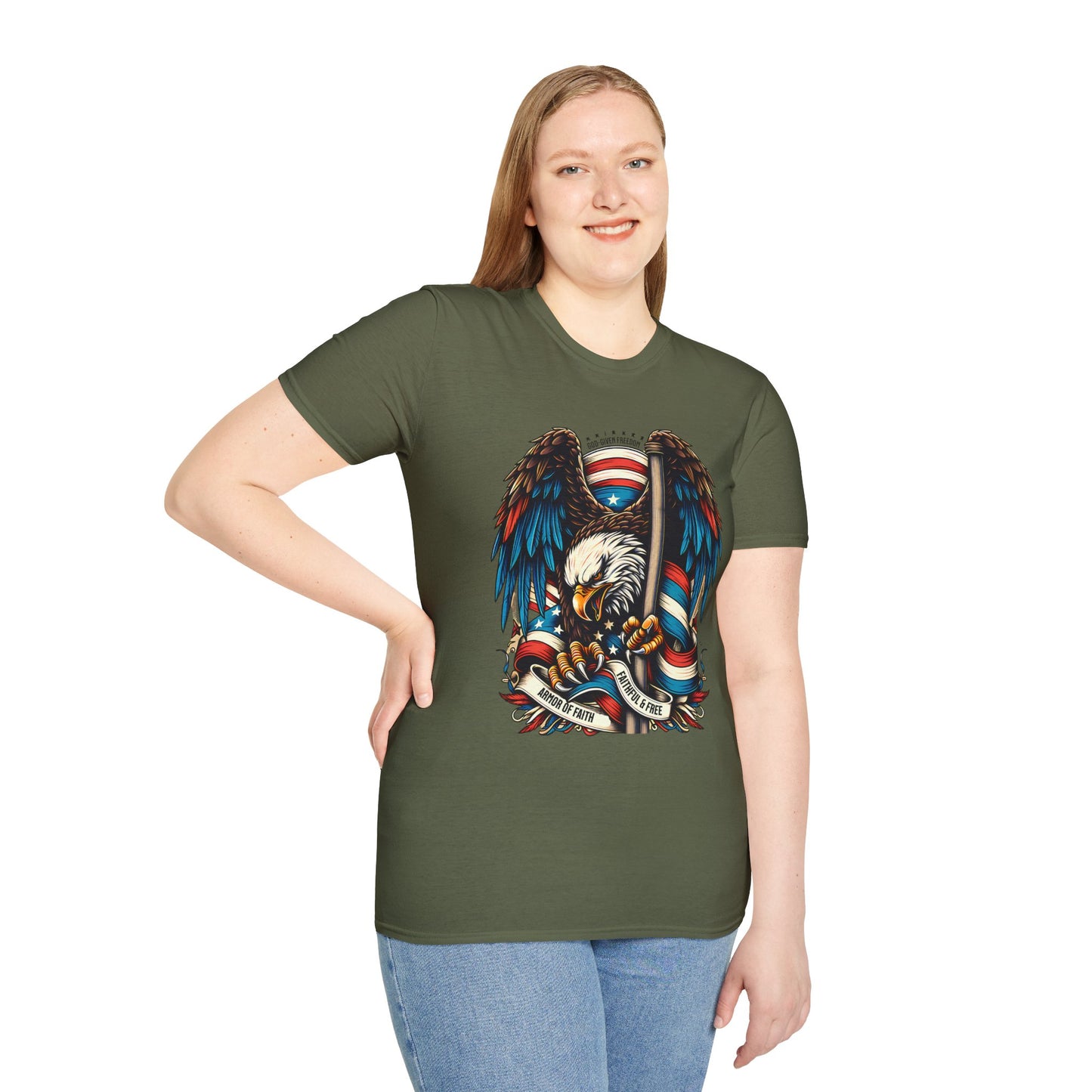 Patriotic Eagle Graphic Unisex T-Shirt