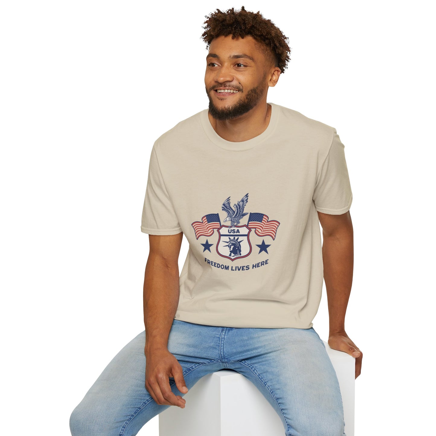 USA Freedom Lives Here Patriotic Unisex Shirt