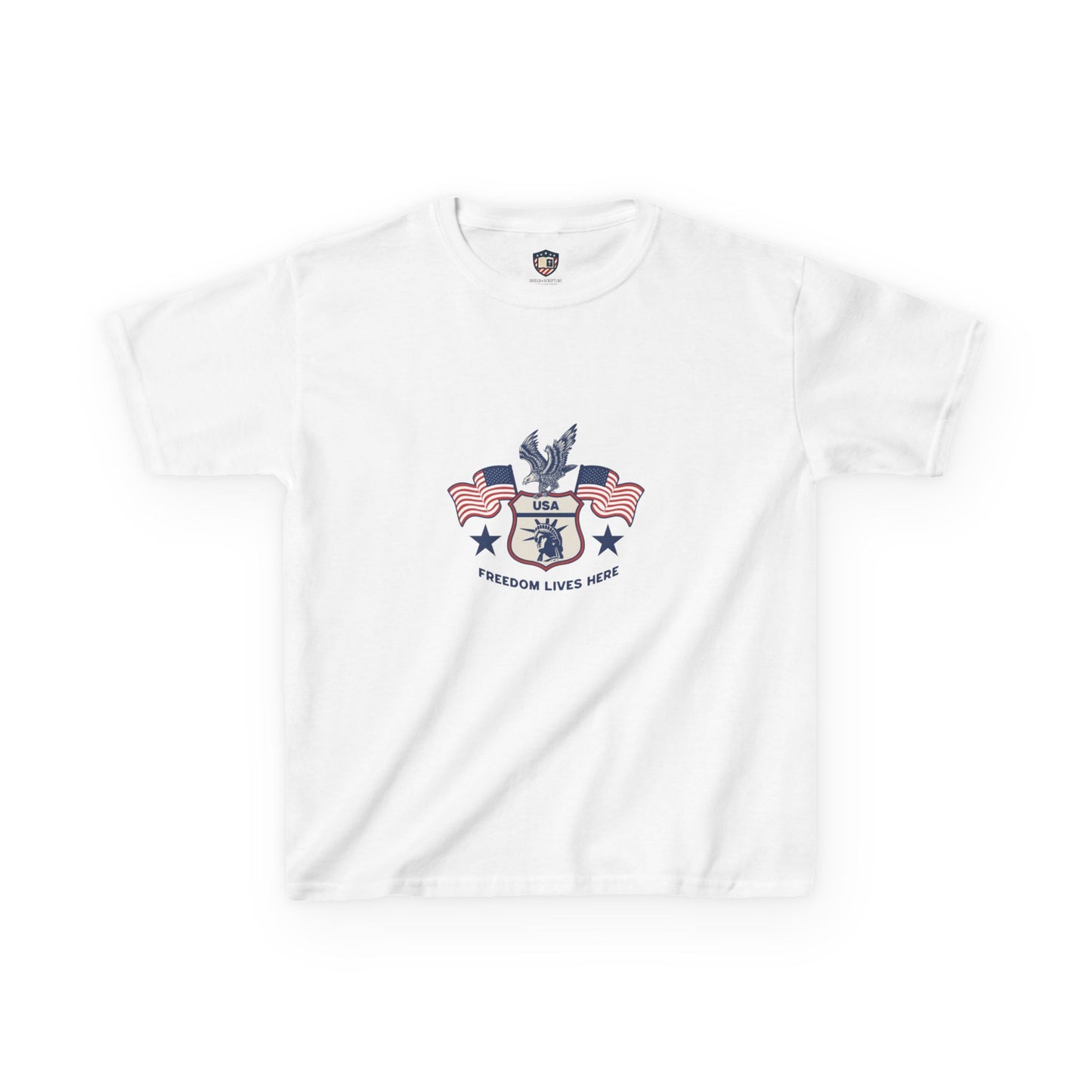 Freedom Lives Here Kids Tee for Boys and Girls