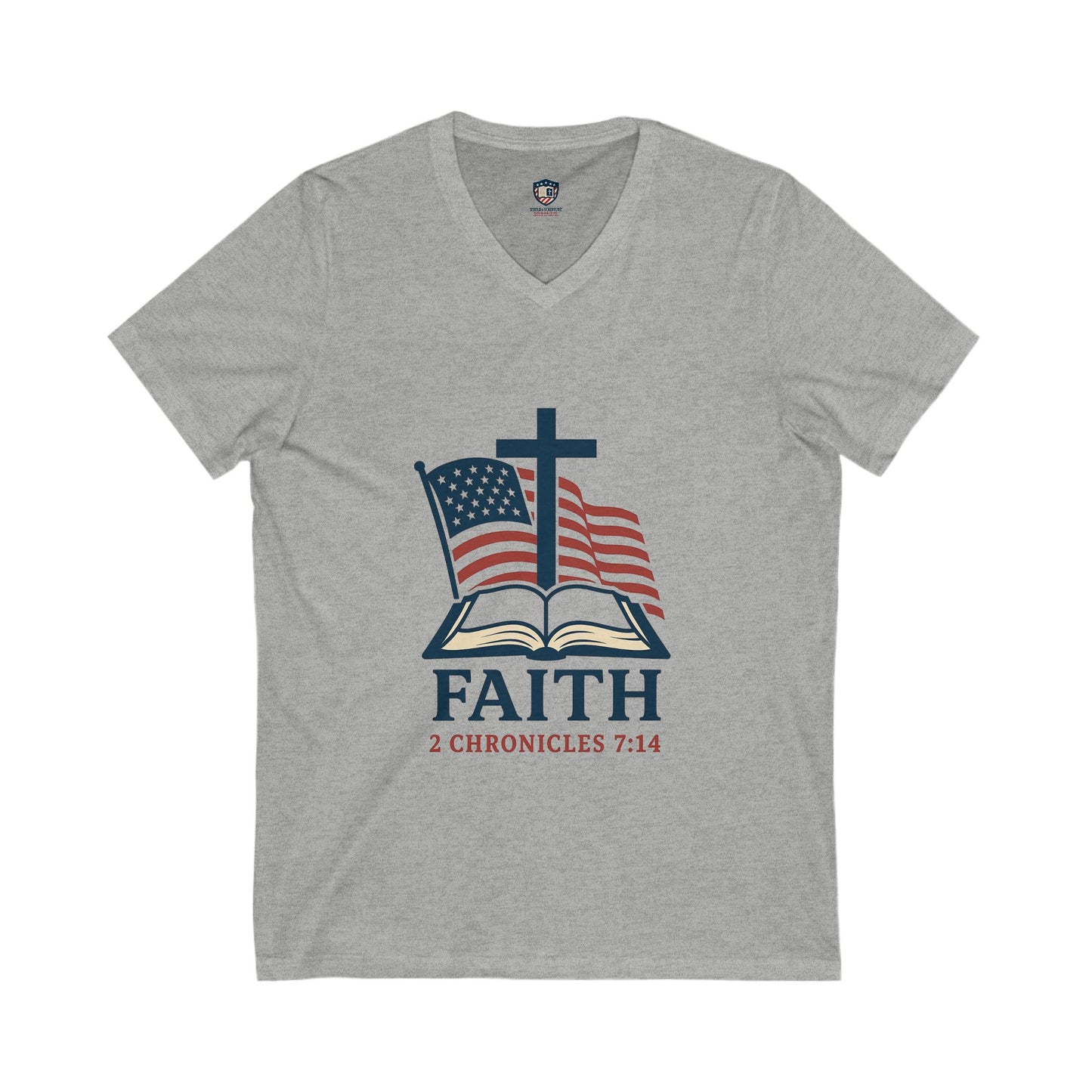 Faith 2 Chronicles 7:14 V-Neck Unisex Tee