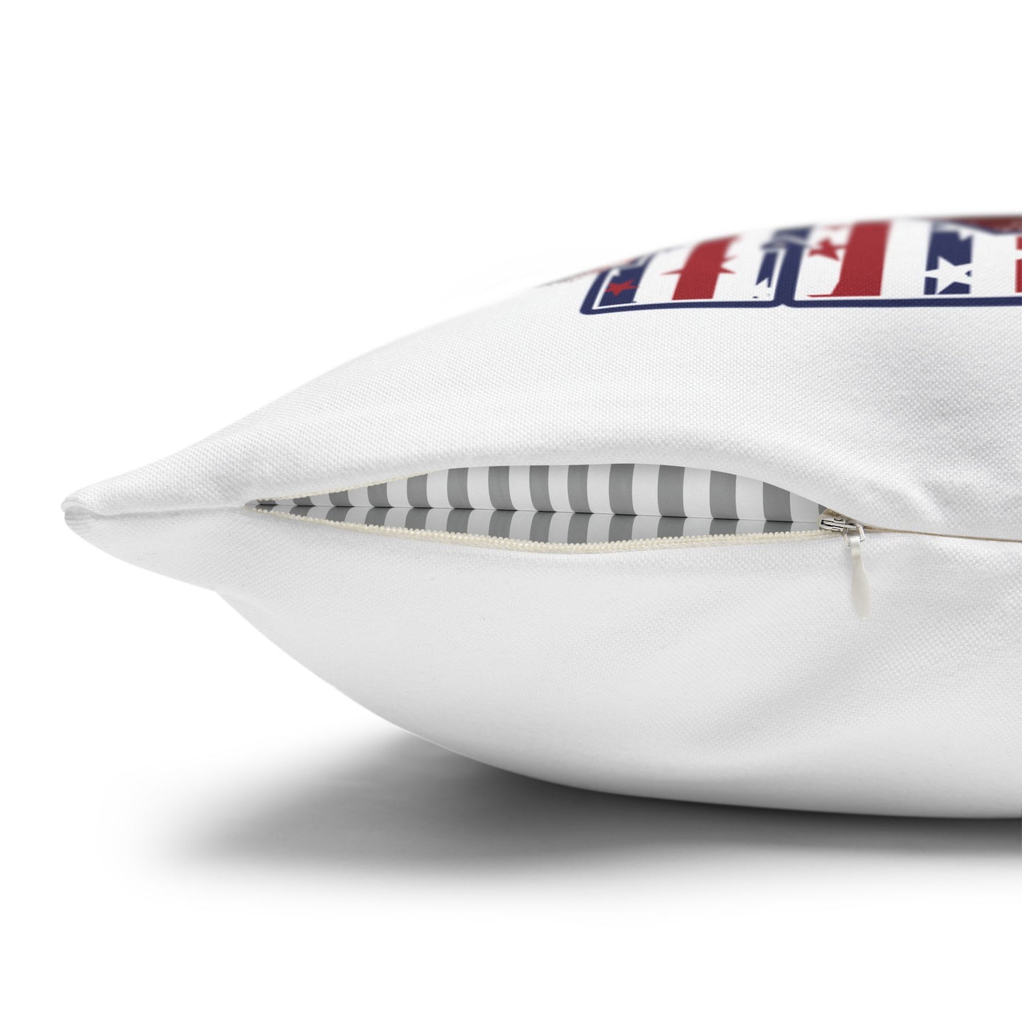 Patriotic Square Pillowcase featuring Charlie Kirk