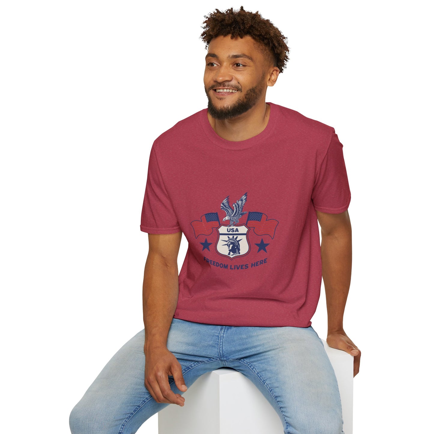 USA Freedom Lives Here Patriotic Unisex Shirt