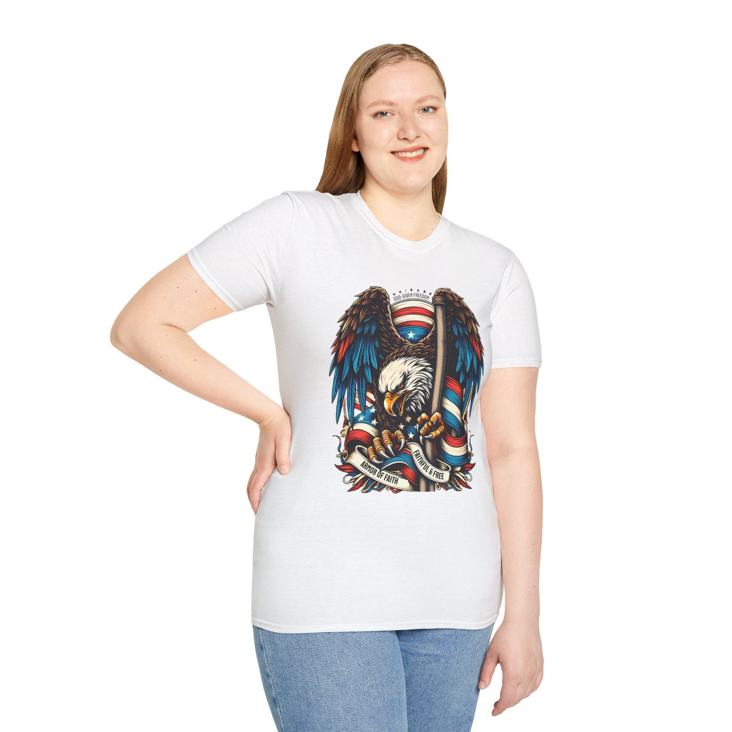 Patriotic Eagle Graphic Unisex T-Shirt