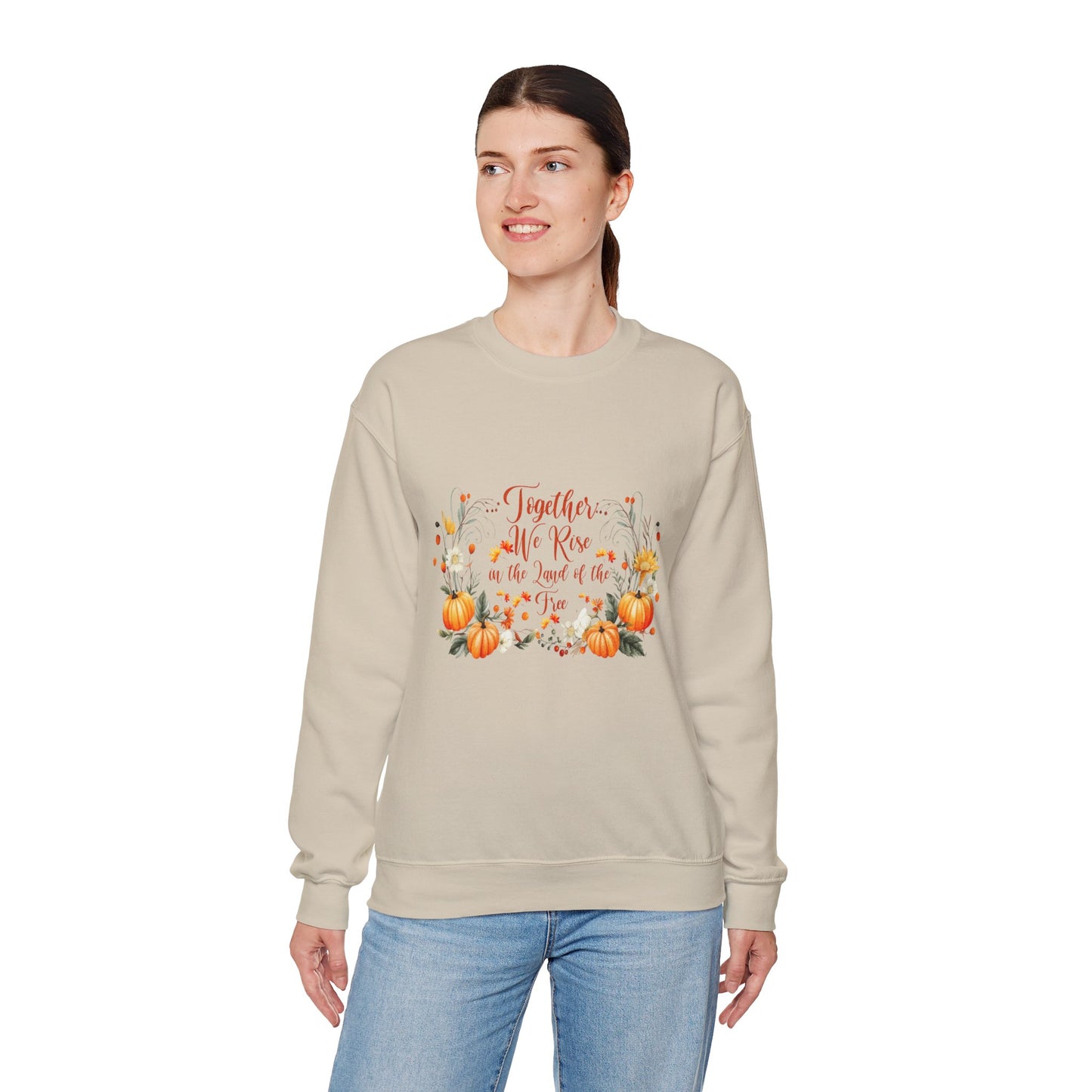 Fall Themed Unisex Sweatshirt - Together We Rise