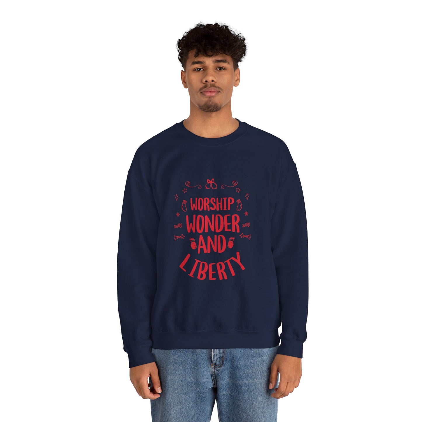 Worship Wonder Liberty Crewneck Unisex Sweatshirt
