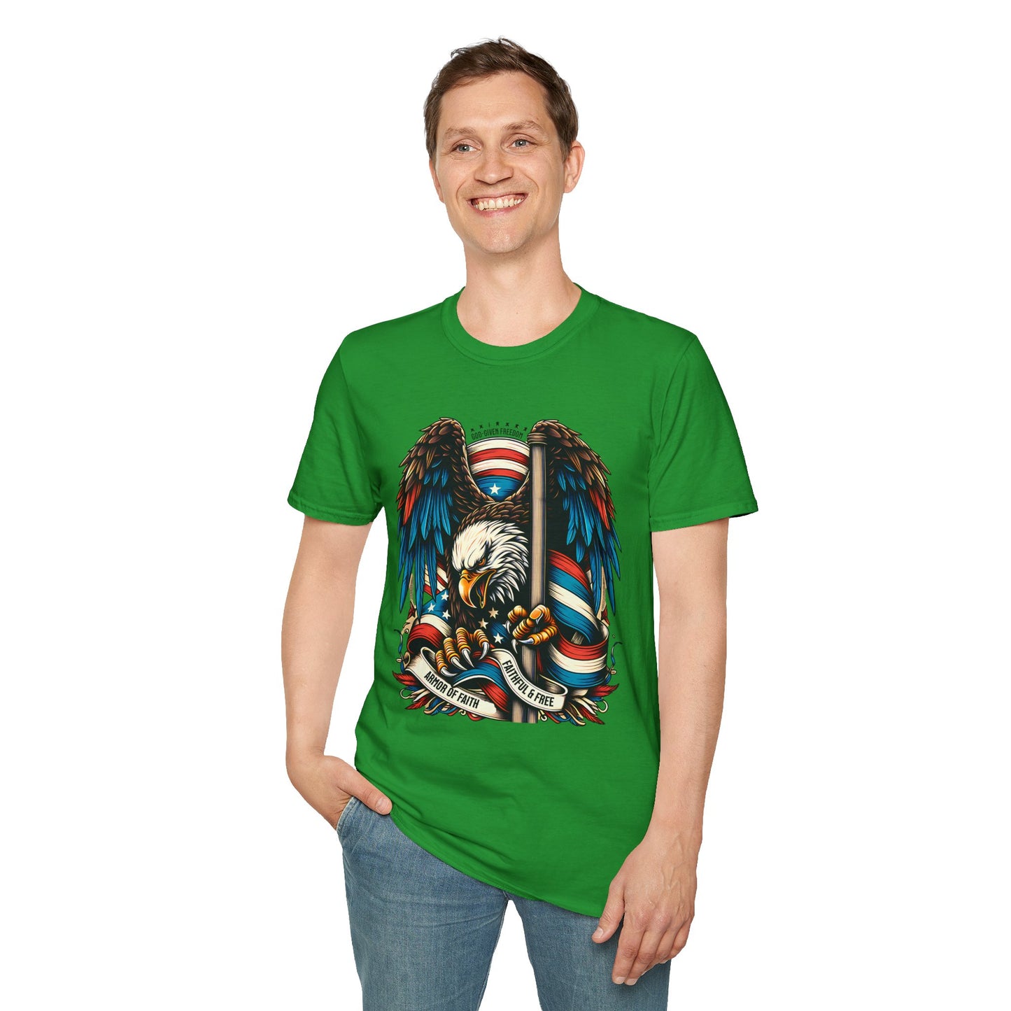 Patriotic Eagle Graphic Unisex T-Shirt
