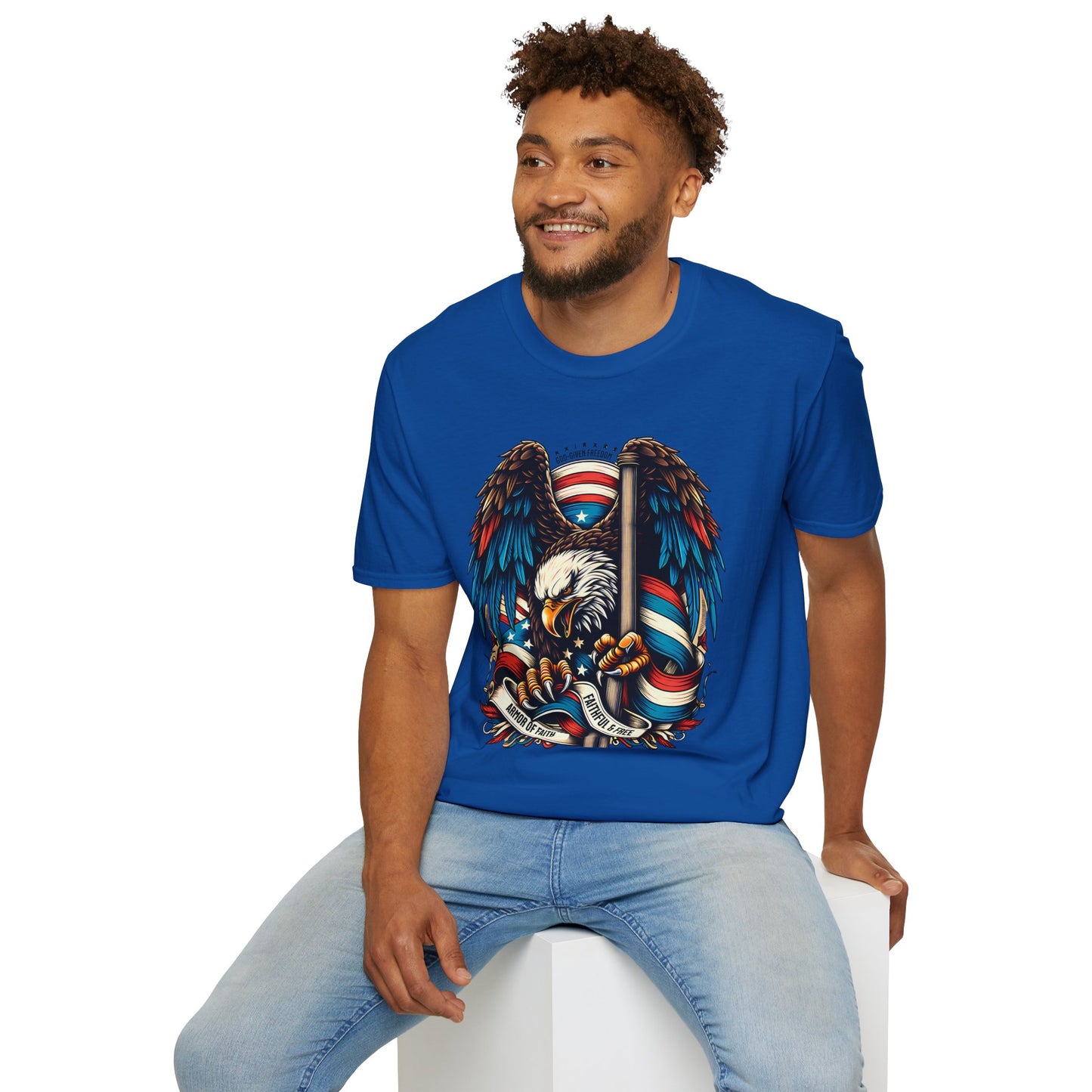 Patriotic Eagle Graphic Unisex T-Shirt