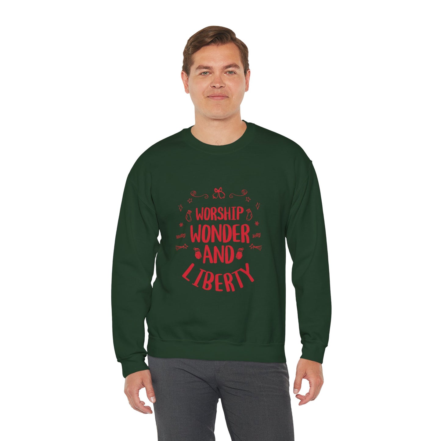 Worship Wonder Liberty Crewneck Unisex Sweatshirt