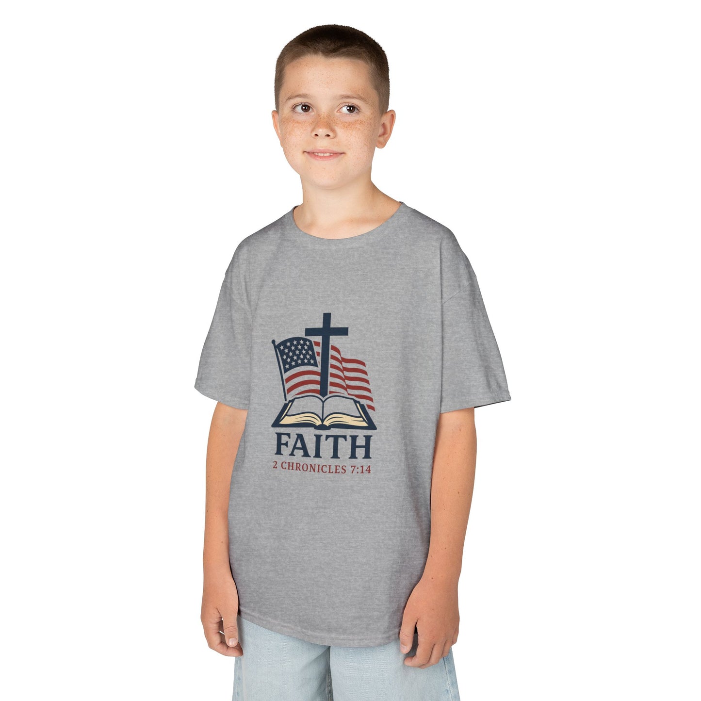 Faith & Freedom 2 Chronicles 7:14 Inspired Christian Kids Shirt
